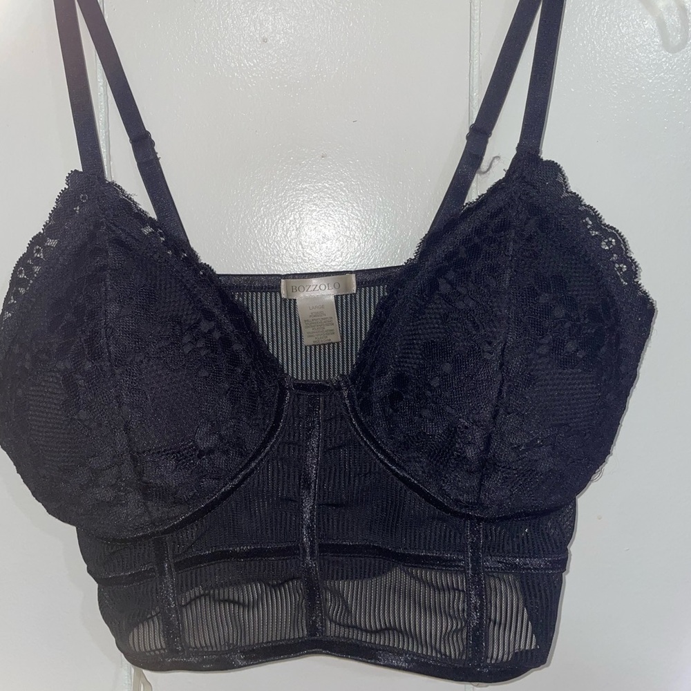 Bozzolo Bralette Top Bra Black L